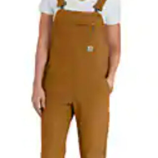 Image of Carhartt 102438 Bib Overalls Carhartt Brown XS