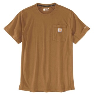 Image of Carhartt Heren T-shirt Ruime Pasvorm Bruin - Maat M