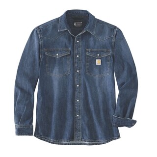 Image of Carhartt Heren Shirt Relaxed Fit Blauw - Maat L