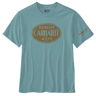 Image of Carhartt Heren T-shirt Relaxed Fit Licht Blauw - Maat S