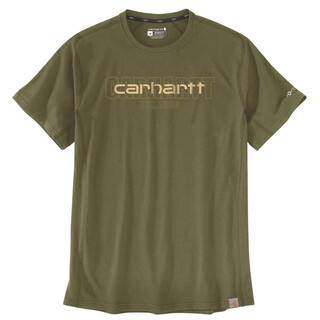 Image of Carhartt Tk6653 M Force Rlxdfit Grphc Tshrt Dark Bronzed Green XL