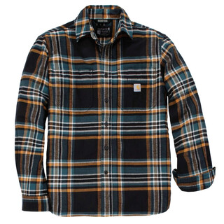 Image of Carhartt Tw5945 Rlxdft Mw Flnl Pld Shrt Zwart XL