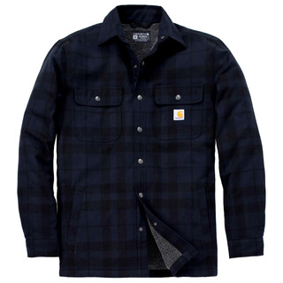 Image of Carhartt Tj4452 Rlxft Flnl Shrp Lnd Shrt Jac Donkerblauw XXL