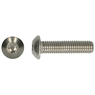 Image of Inbusbout/binnenzeskantbout BKS A2 RVS ISO 7380-1 M6x20