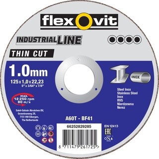Image of Doorslijpschijf Vlak Thin Cut Inox A60t 125X1x22,23 T41