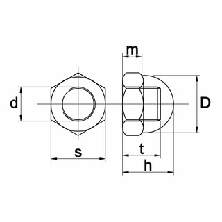 Image of Dopmoer Din 1587 Rvs A2 M 5-Sw 8   Gvp-200