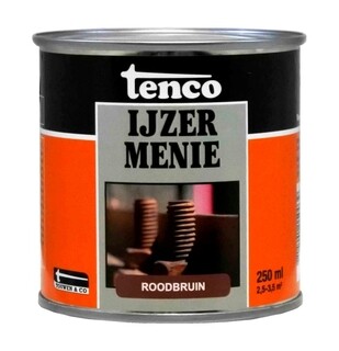 Image of Tenco Ijzermenie Dekkend Mat Roodbruin 0,75 L.