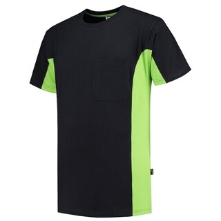 Image of Tricorp T-Shirt Workwear 102002 190gr Zwart/Lime Maat M