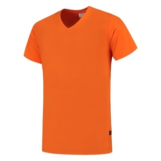 Image of Tricorp T-Shirt Casual 101005 160gr Slim Fit V-Hals Oranje Maat 2XL