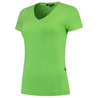 Image of Tricorp Dames T-Shirt Casual 101008 190gr Slim Fit V-Hals Lime Maat 3XL