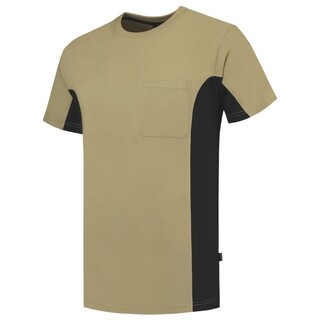 Image of Tricorp T-Shirt Workwear 102002 190gr Khaki/Zwart Maat 3XL
