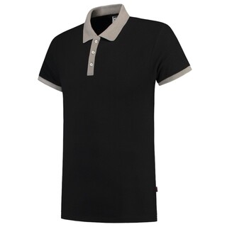 Image of Tricorp Poloshirt Casual 201002 210gr Slim Fit Zwart/Grijs Maat 3XL