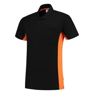 Image of Tricorp Poloshirt Bicolor Borstzak Blackorange 202002 XL
