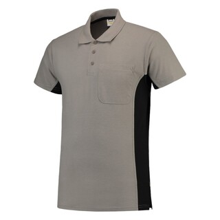 Image of Tricorp Poloshirt Workwear 202002 180gr Grijs/Zwart Maat 3XL