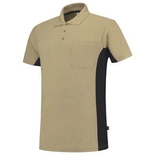 Image of Tricorp Poloshirt Workwear 202002 180gr Khaki/Zwart Maat 3XL