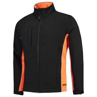 Image of Tricorp Softshell Jack Bi-Color Zwart/Oranje Maat 3XL