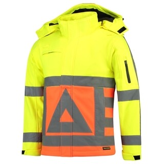 Image of Tricorp Hi-Vis Softshell Jas 403002 Geel Oranje Maat 3XL