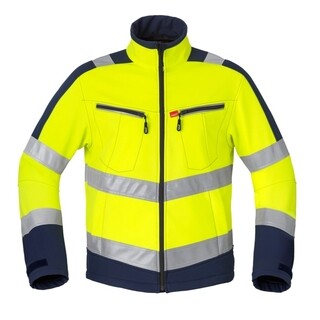 Image of HAVEP Softshell Jas High Visibility Geel/Marine Maat 3XL