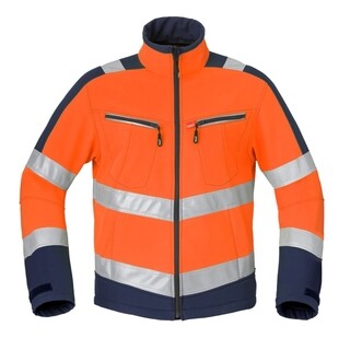 Image of HAVEP Softshell Jas High Visibility Oranje/Marine Maat XL