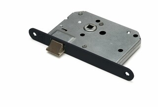 Image of Loopslot / 50mm / Ronde Voorplaat Zwart / Inclusief Rechthoekige Sluitplaat
