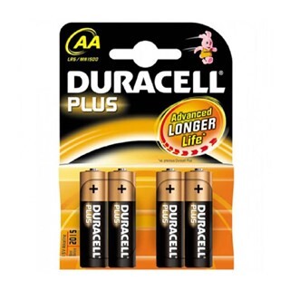 Image of Duracell Plus Power MN1500 AA batterij 4-pack niet oplaadbaar 1,5 volt