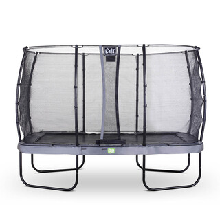 Image of EXIT Elegant trampoline 244x427cm met Economy veiligheidsnet - grijs