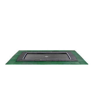Image of EXIT Trampoline Dynamic Groundlevel Zwart - 275 x 458 cm Met Freezone Veiligheidstegels