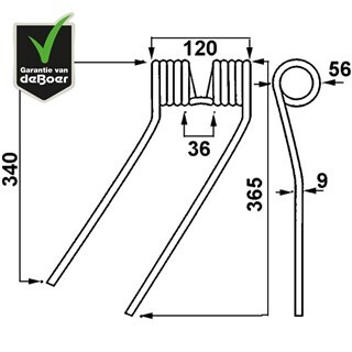 Image of Cirkeltand 58740700 Gw370d Kuhn Niet-Origineel