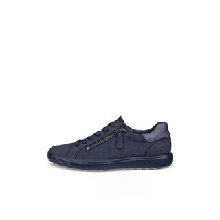 Image of Ecco Soft 7 Side Zip Lace Marine/graystone Metallic 38