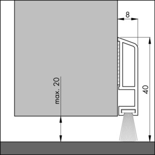 Image of Pds B Zk Wt (Deco/Comf) - Dorpelprofiel