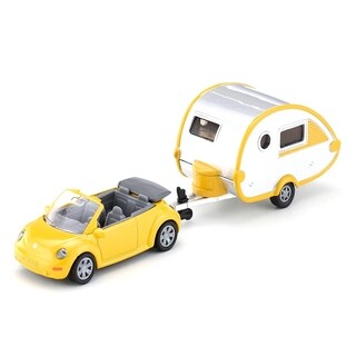 Image of Siku VW New Beetle met caravan