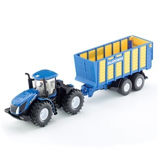 Image of Siku 1947 - New Holland Kniktractor met Aanhanger 1:50