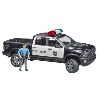 Image of Bruder 025052 - RAM 2500 Politievoertuig Met Politieman 1:16