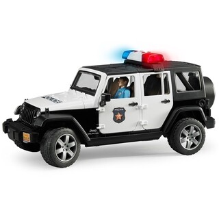 Image of Bruder 02526 - Jeep Wrangler Unlimited Rubicon Politie 1:16