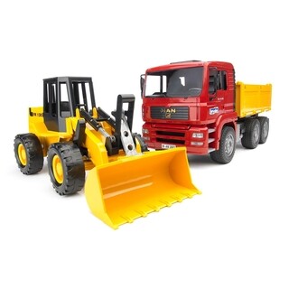 Image of Bruder 02752 - MAN TGA Kiepauto met Shovel 1:16