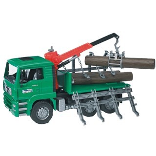 Image of Bruder 02769 - MAN TGA Bomentransport met Kraan 1:16