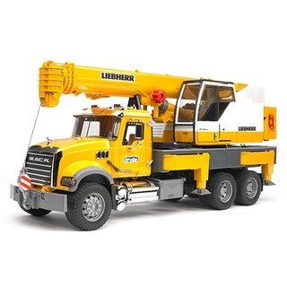 Image of Bruder 02818 - Mack Granite met Liebherr Kraan 1:16