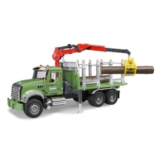 Image of Bruder 02824 - MACK Granite Houttransporter met 3 Boomstammen 1:16