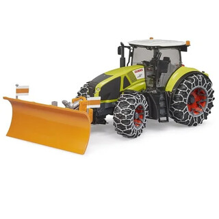 Image of Bruder Claas Axion 950 Speelgoedtractor Met Sneeuwkettingen En Ploegblad