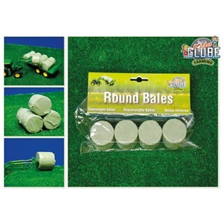 Image of Kids Globe 610762 - Ronde Kuilvoer Balen 4 Stuks 1:32