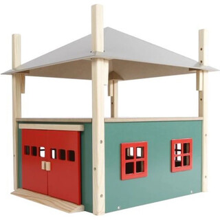 Image of Kids Globe Houten Hooiberg met Berging 1:32