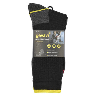 Image of Gevavi Workwear Werksokken GW52 Work Thermo Grijs 2pr - Maat 43-46