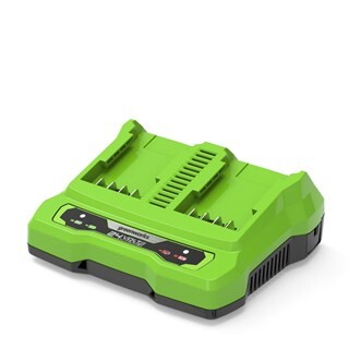 Image of Greenworks 24 V Dubbele Acculader