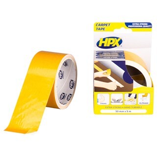 Image of HPX Dubbelzijdige Tapijttape - Wit 50 mm x 5m