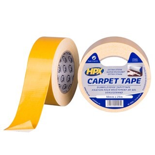 Image of HPX Dubbelzijdige Tapijttape - Wit 50 mm x 25m