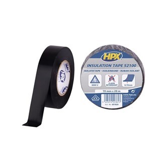 Image of HPX PVC Isolatietape VDE - Zwart 19 mm x 20 m