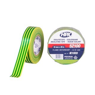 Image of HPX PVC Isolatietape VDE - geel/groen 19 mm x 20 m