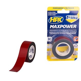 Image of HPX Max Power Outdoor Bevestigingstape - Zwart 25 mm x 1,5m