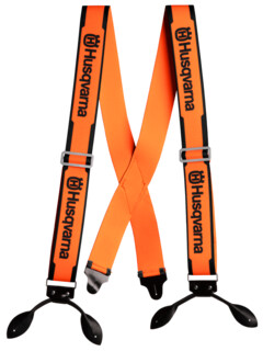 Image of Husqvarna Braces strap orange Husqvarna Bretels Leer