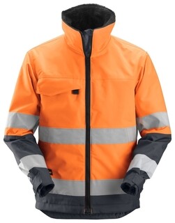 Image of Snickers Core High-vis 1138 Oranje - Staal Grijs (5558) Maat S